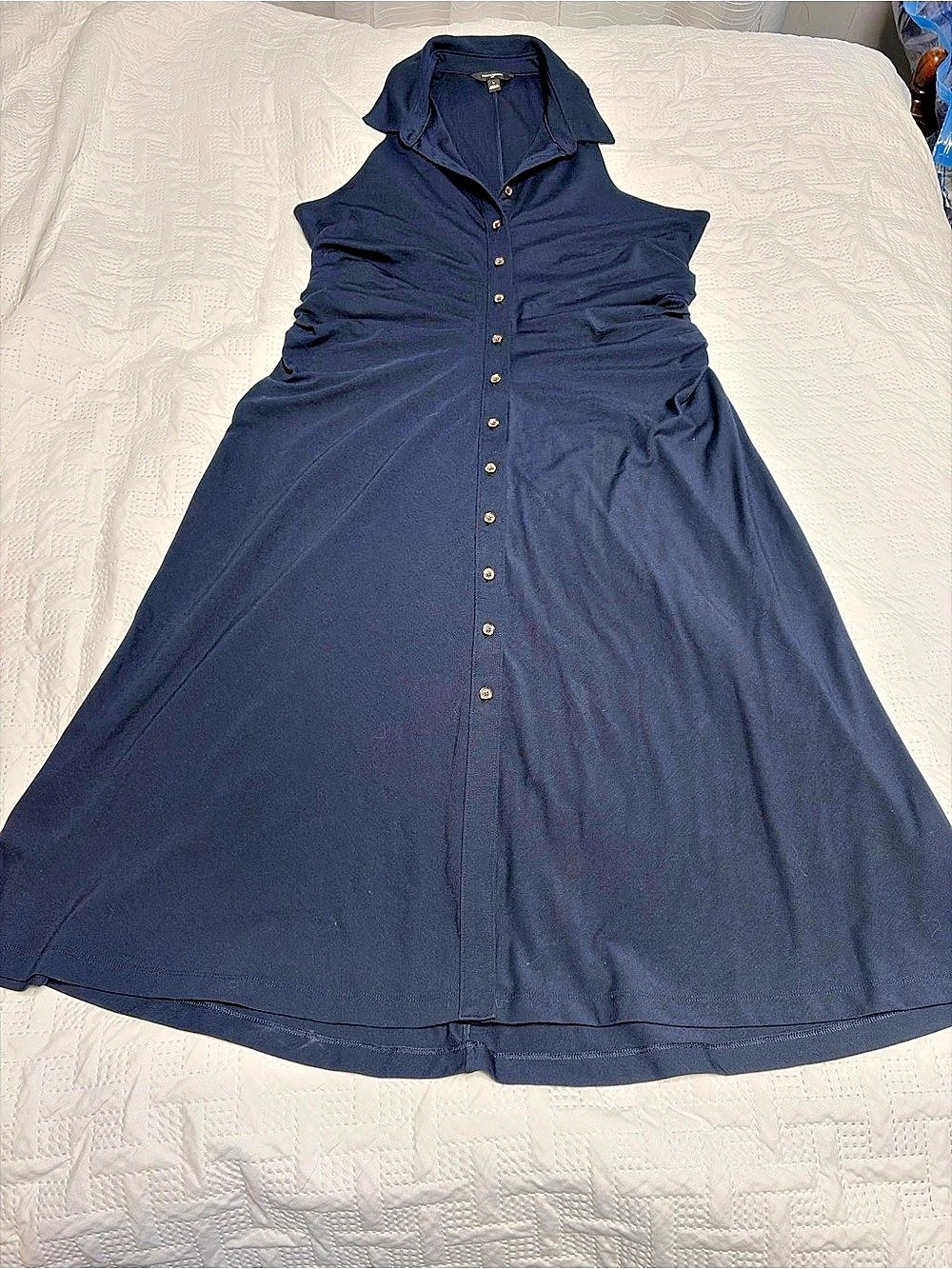 Banana Republic Maxi Shirt Dress in Blue Size Large Like New